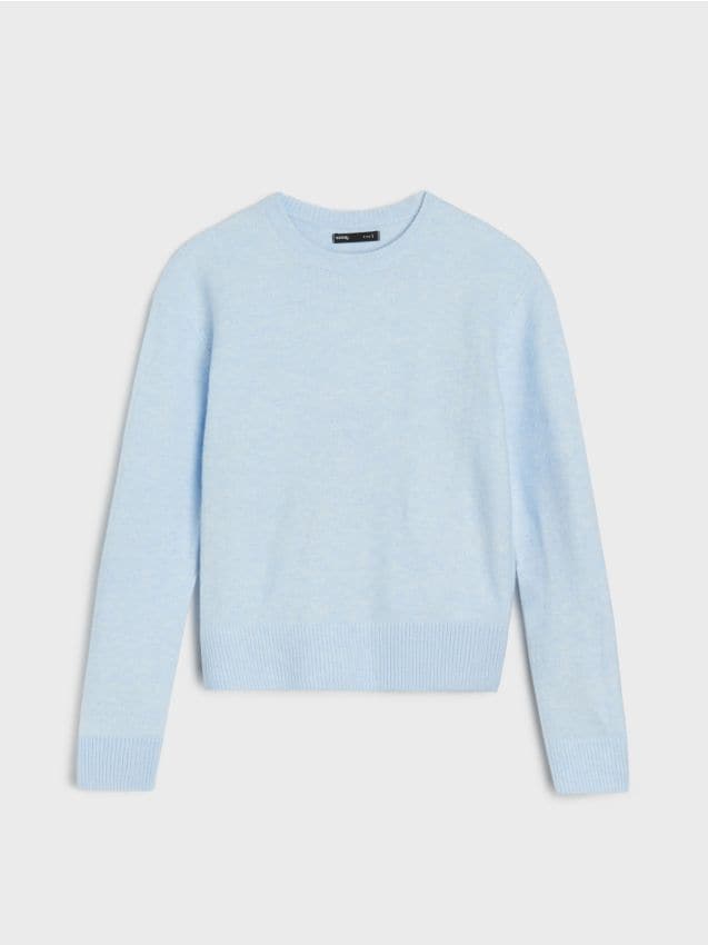 Sinsay - Pulover clasic cu amestec de lână - albastru