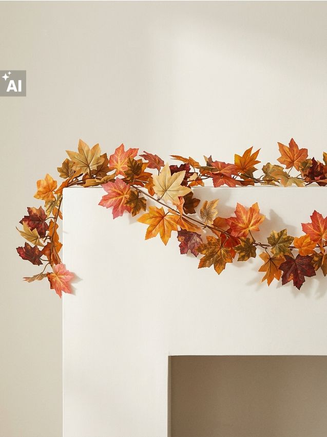 Sinsay - Ghirlandă decorativă cu motiv de frunze de toamnă - multicolor