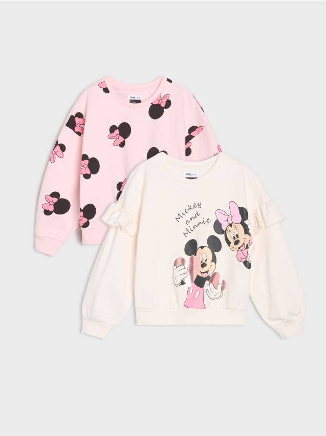 Sinsay - Set de 2 bluze sport Minnie Mouse - crem