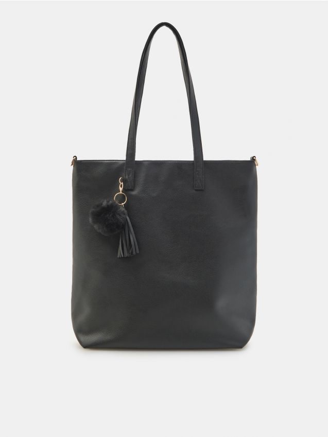 Faux leather bag Color light grey - SINSAY - 3766K-09X