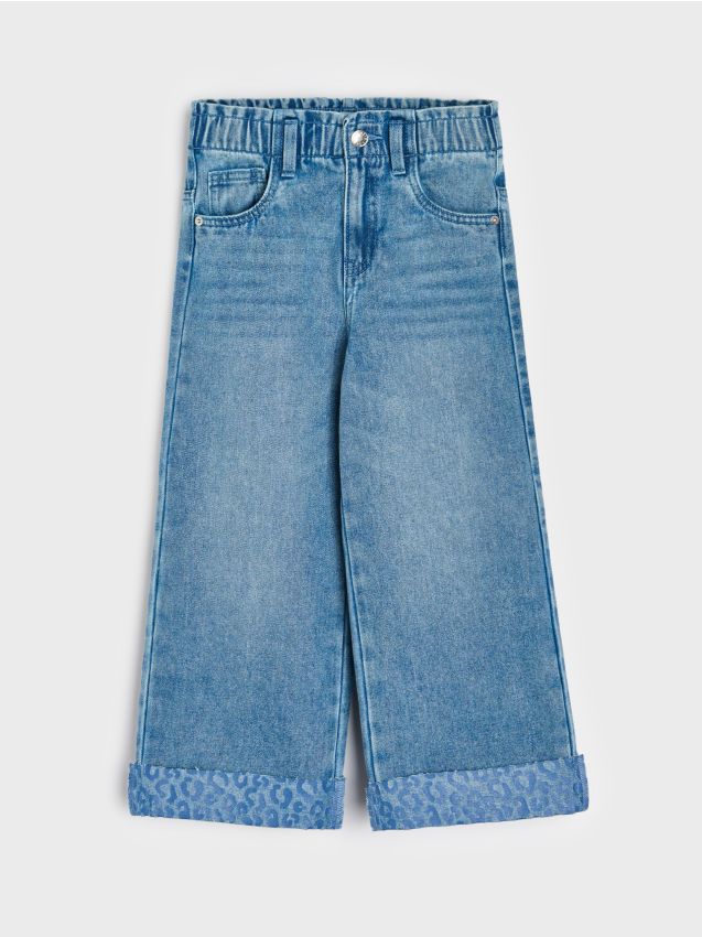 Sinsay Sinsay - Τζιν παντελόνι με φαρδύ μπατζάκι - μπλε