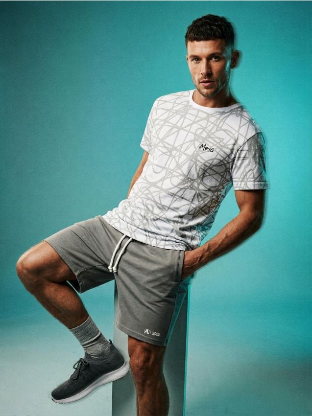 Sinsay - Tricou din bumbac cu text brodat Mess - alb