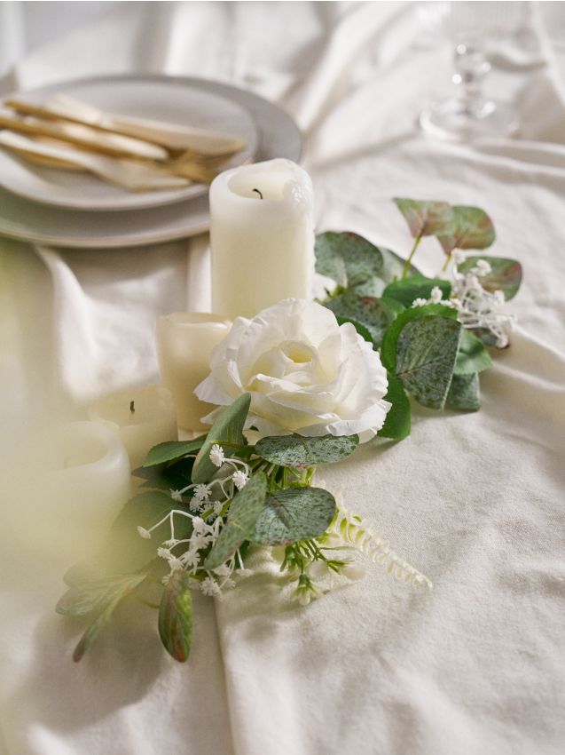 Sinsay - Ornament decorativ vegetal - alb