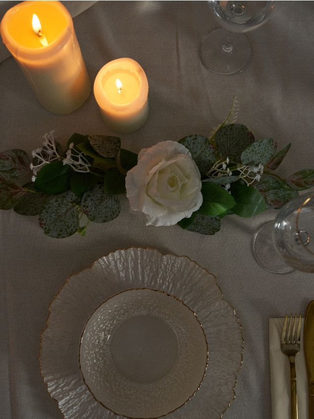 Sinsay - Ornament decorativ vegetal - alb