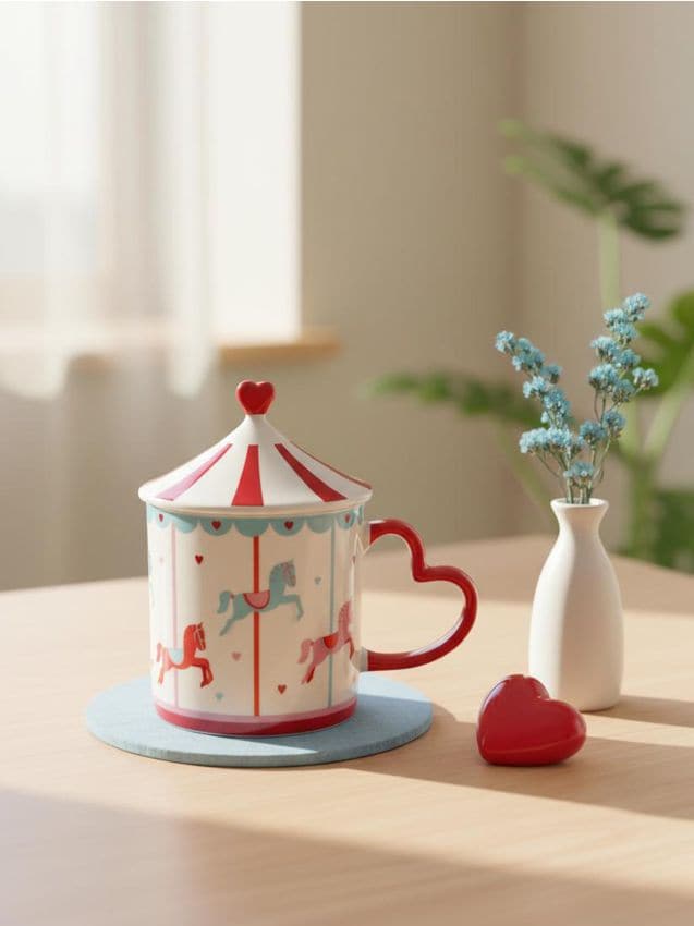 Sinsay - Cană cu motiv de Valentines - multicolor