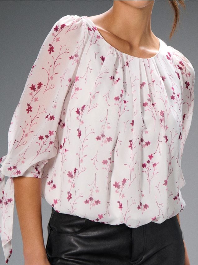 Sinsay - Kvetinová košeľová blúzka - viacfarebná