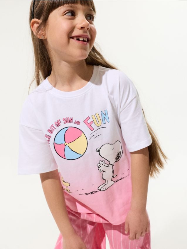 Sinsay - Tricou din bumbac cu imprimeu ombre Peanuts - multicolor