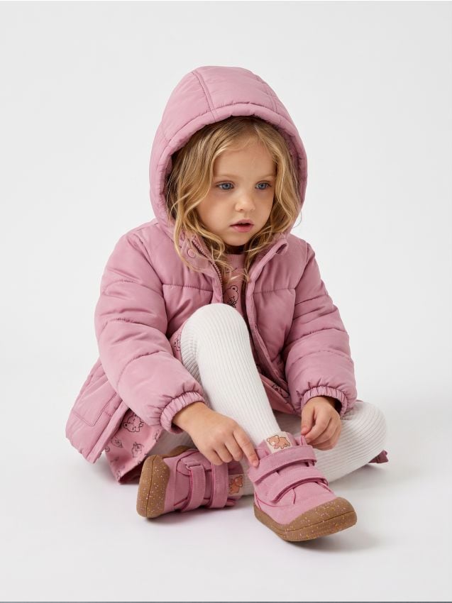 Sinsay - Botine barefoot cu branț din piele - mov