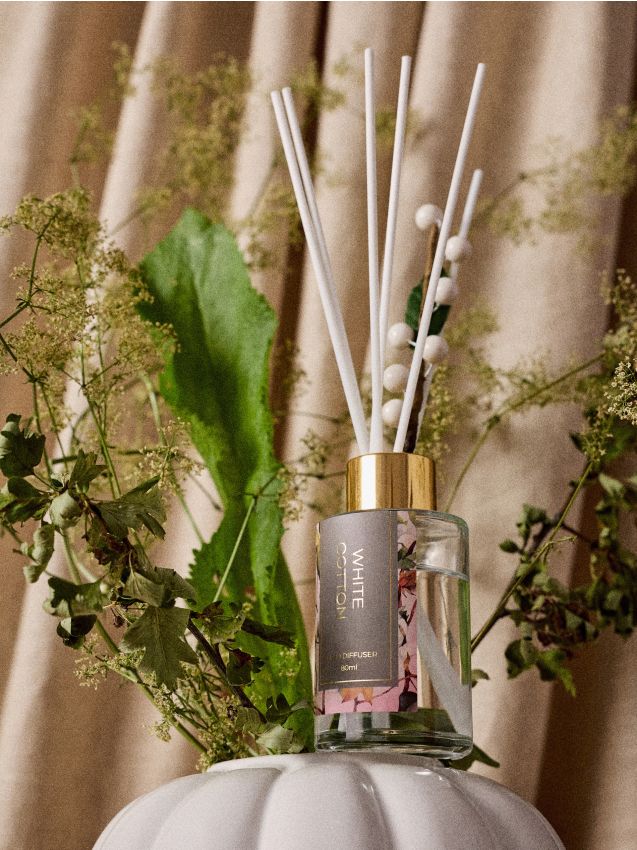 Sinsay - Difuzor de aromă cu bețișoare White Cotton - alb