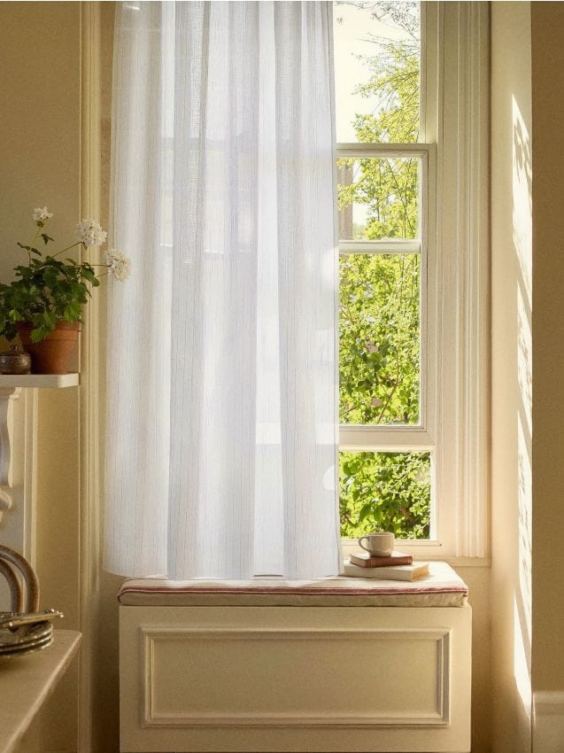 Sinsay - Záclona na páske - biela