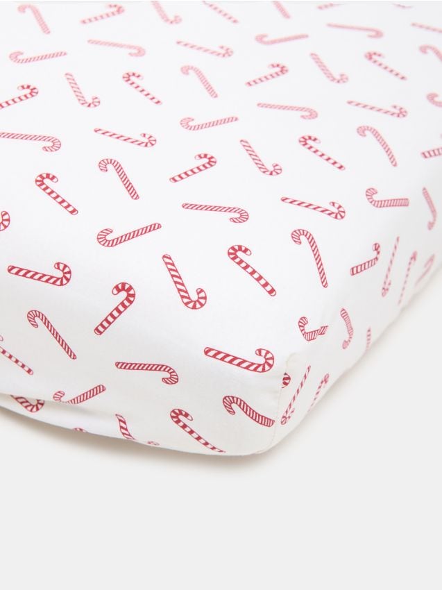 Sinsay - Bavlnené posteľné prestieradlo s gumičkou - krémová