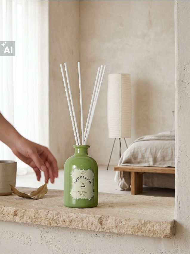 Sinsay - Difuzor de aromă cu bețișoare Matcha Latte - verde-pal