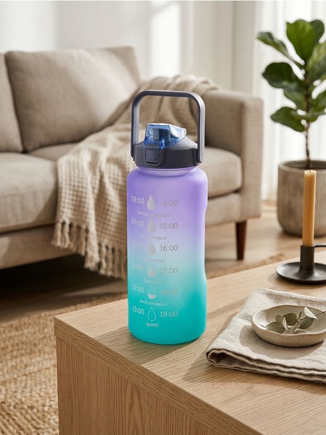 Sinsay - Bidon cu gradație și mâner - albastru