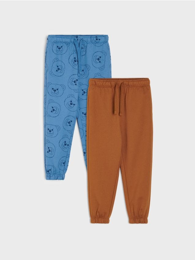 Sinsay - Pantaloni jogger cu bumbac 2 pack - multicolor