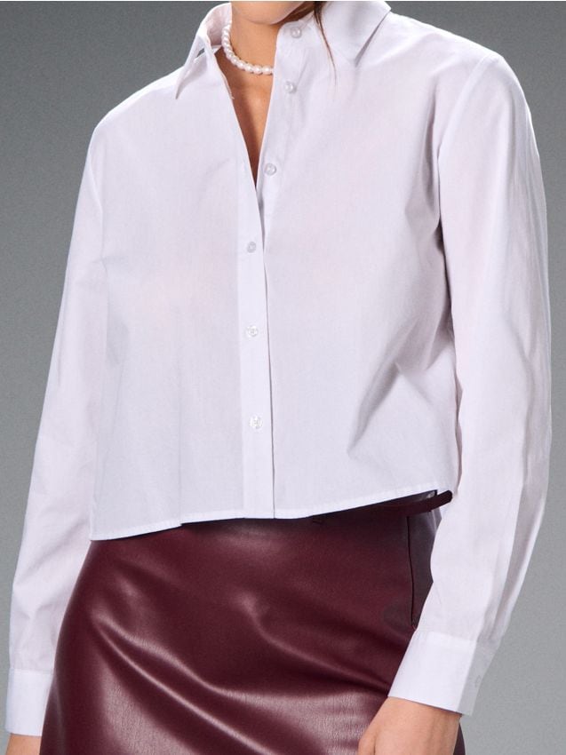 Sinsay - Košeľa s dlhým rukávom - biela