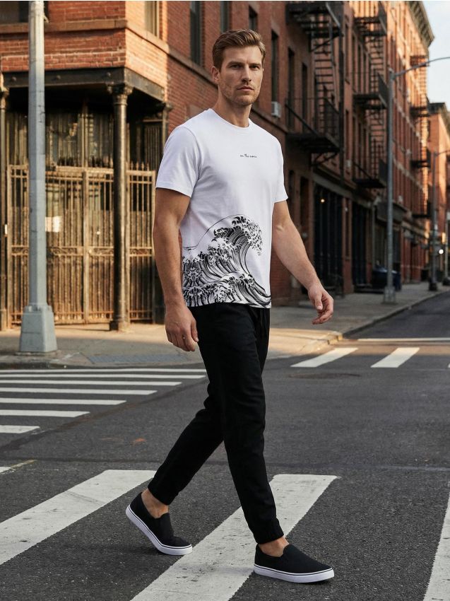 Sinsay - Tricou din bumbac cu inscripție On The Ware - alb