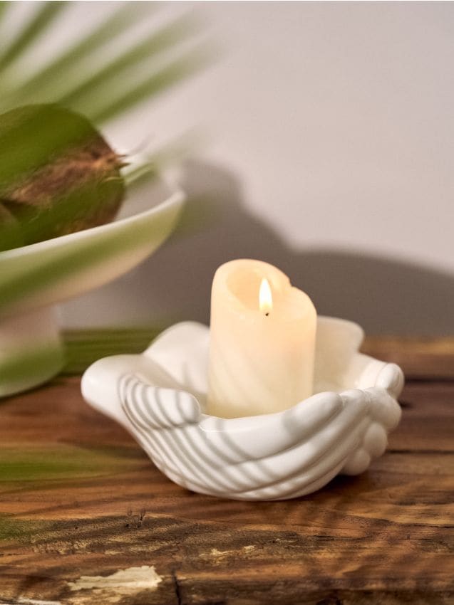 Sinsay - Tavă decorativă din ceramică în formă de mână - alb