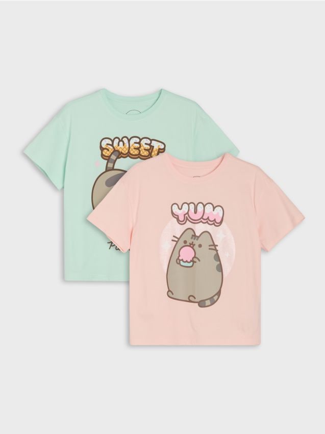 Sinsay - Tricouri din bumbac cu imprimeu 2 buc Pusheen the Cat - multicolor