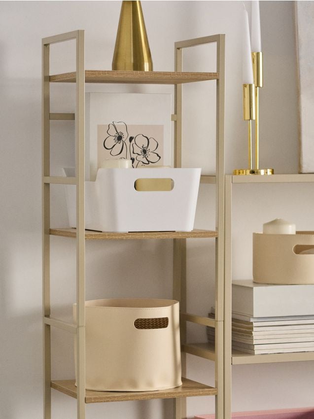 Sinsay - Cutie pliabilă pentru depozitare cu mânere - alb