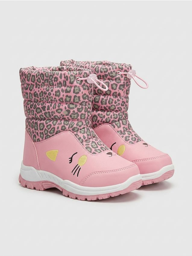 Sinsay - Čizme za snijeg s motivom mačke i leopard uzorkom