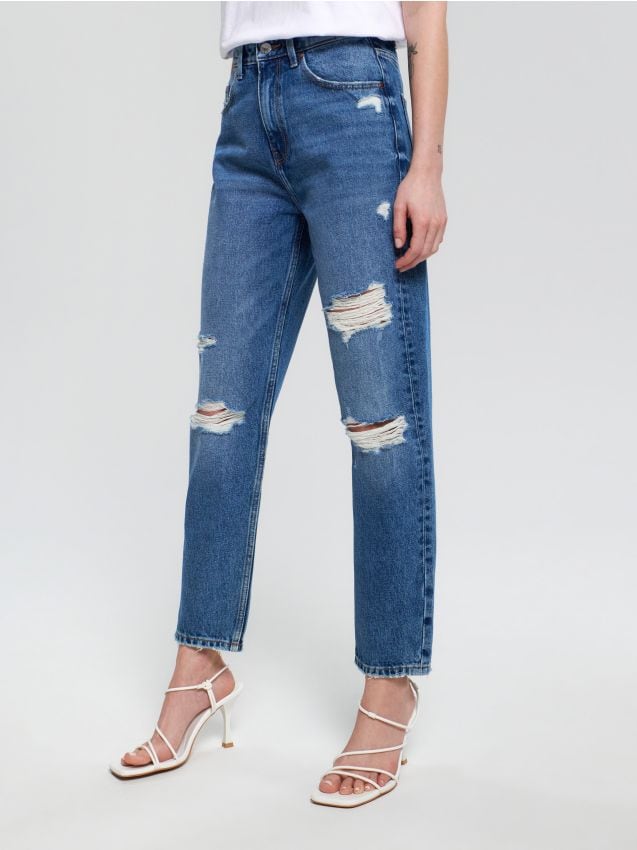 High waist wide leg jeans Color blue jeans - SINSAY - 6121J-55J