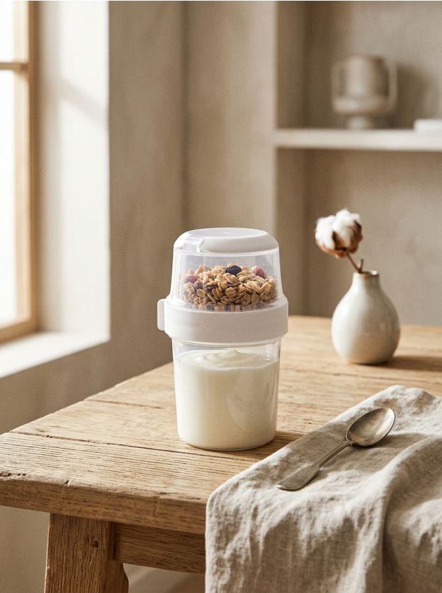 Sinsay - Recipient din două piese cu capac - alb