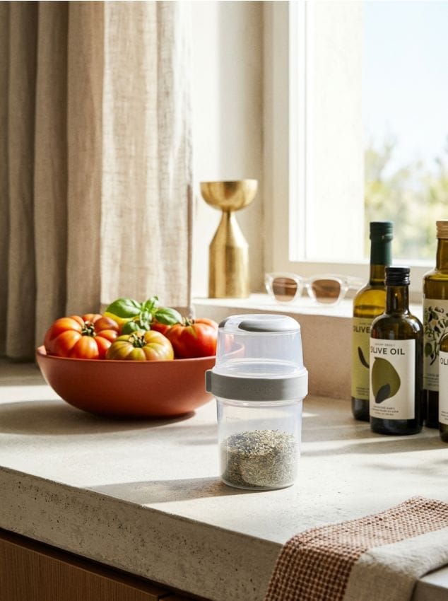 Sinsay - Recipient din două piese cu capac - gri deschis