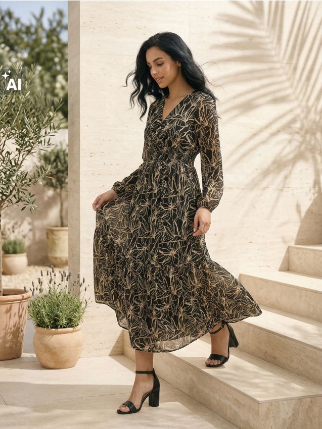 Sinsay - Rochie maxi din viscoză cu imprimeu floral - multicolor