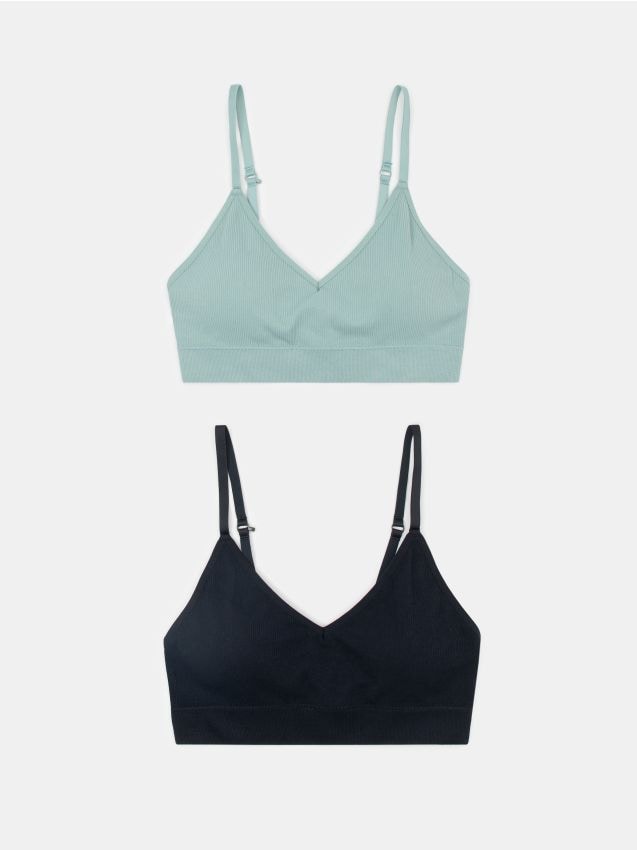 Sinsay - Sutiene tip top fără cusături, 2 piese - multicolor