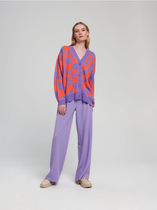 Cardigan oversized cu model Culoare multicolor - SINSAY - 3835F-MLC