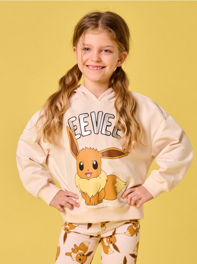 Sinsay - Hanorac cu imprimeu Pokémon - bej