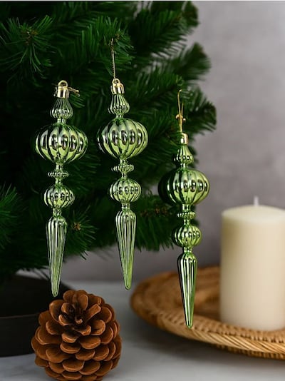 Декоративні різдвяні кульки з блискучим покриттям 6 штук