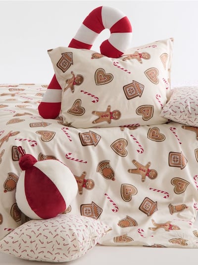 Set de lenjerie de pat cu model de Crăciun