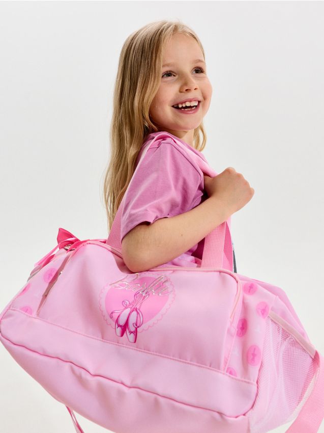 Sinsay - Geantă sport Barbie cu motiv de balet - roz-pastel