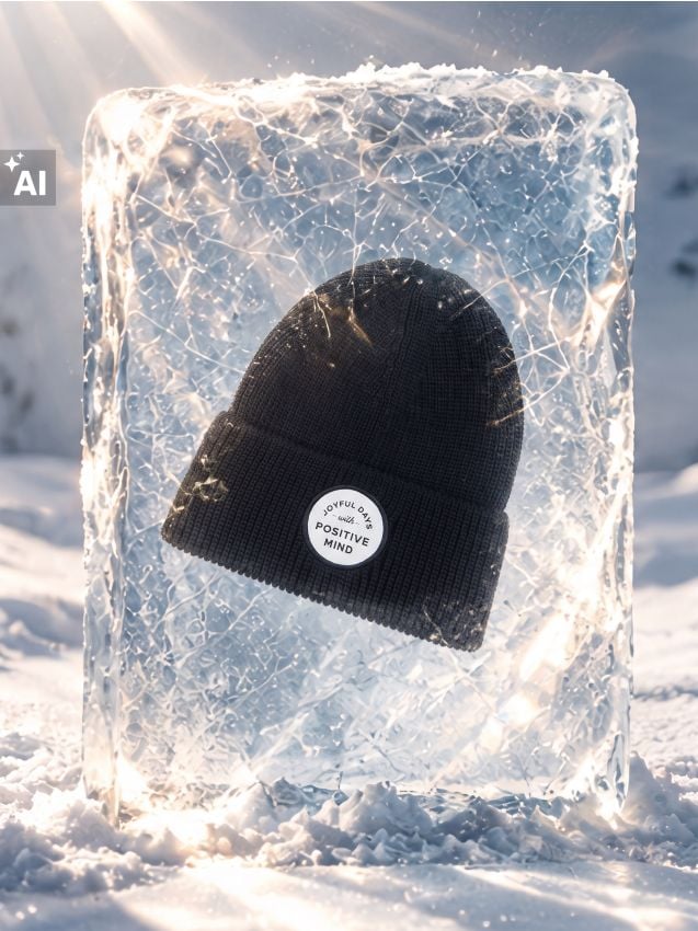 Sinsay - Rebrasta beanie kapa s našivkom