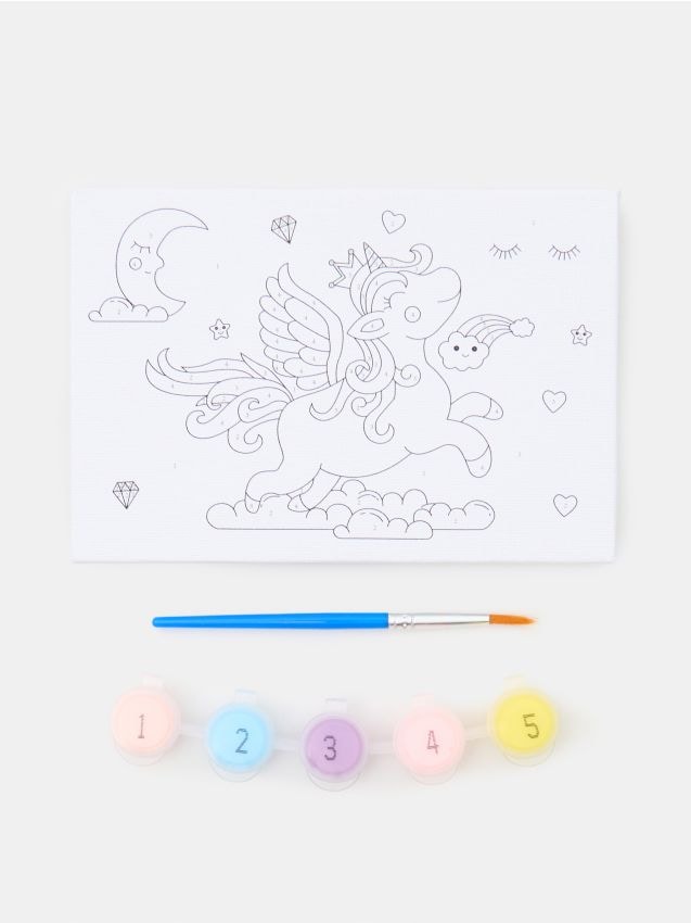 Sinsay - Set de pictură după numere cu motiv de unicorn - multicolor