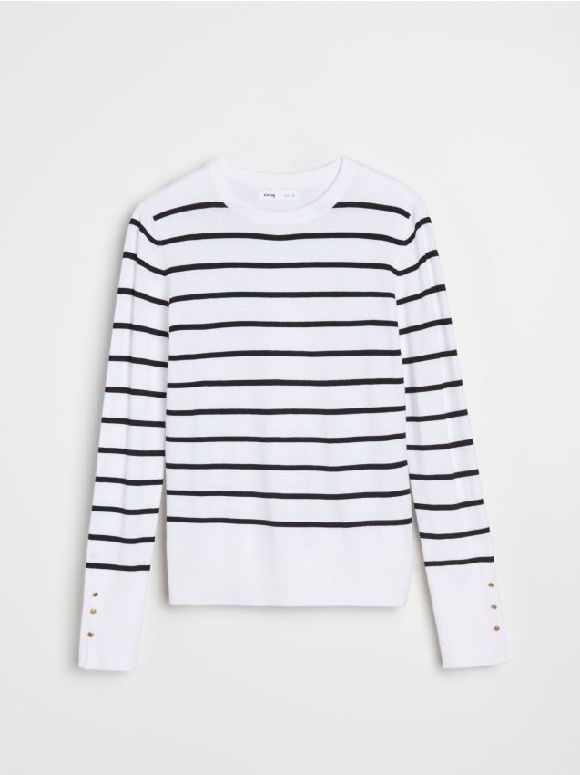 Sinsay - Sveter s ozdobnými gombíkmi - viacfarebná