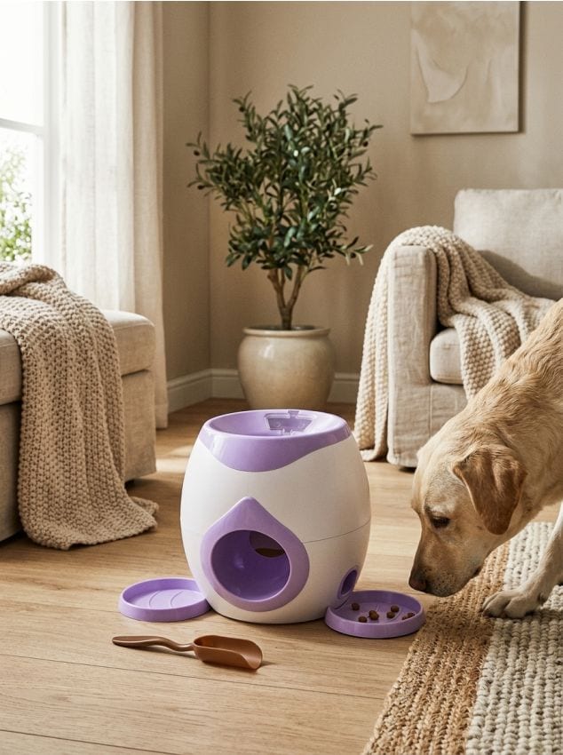 Sinsay - Bol educativ - dozator de hrană pentru câini și pisici - mov