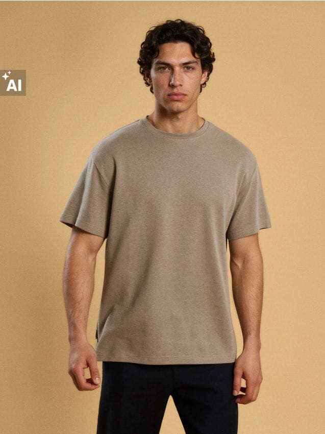 Sinsay - Tricou din bumbac basic - bej