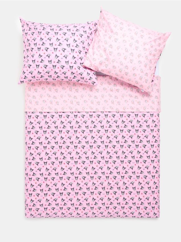 Sinsay - Komplet bawełnianej pościeli Kuromi - różowy