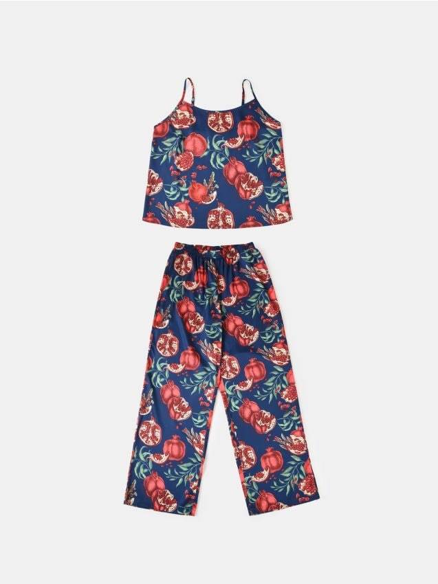 Sinsay - Pijama din două piese cu motiv de rodie - multicolor