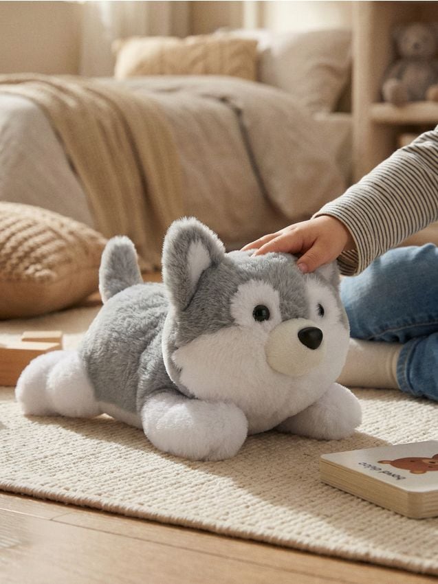 Sinsay - Jucărie de pluș în formă de cățel - gri deschis