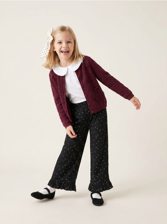 Sinsay - Set din Bumbac: Bluza cu Guler și Pantaloni cu Buline - multicolor