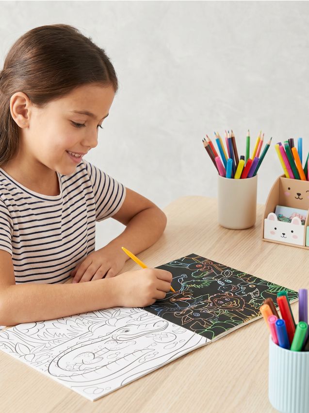 Sinsay - Caiet de răzuit cu motiv safari - multicolor