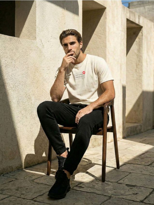 Sinsay - Tricou din bumbac comfort cu mânecă scurtă - crem