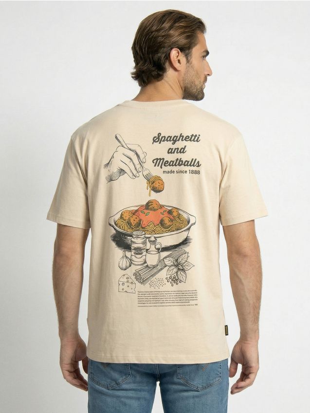 Sinsay - Tricou din bumbac comfort cu mânecă scurtă - nude