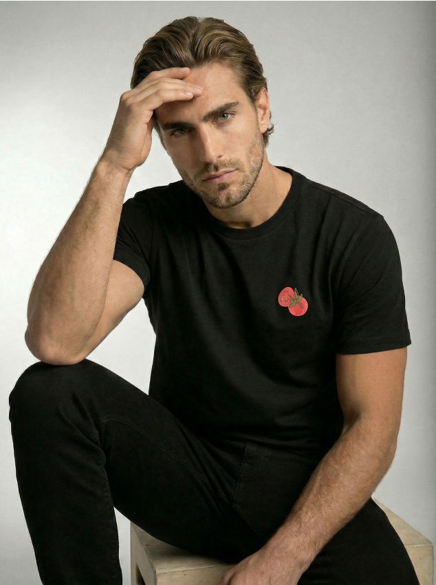 Sinsay - Tricou din bumbac comfort cu mânecă scurtă - negru