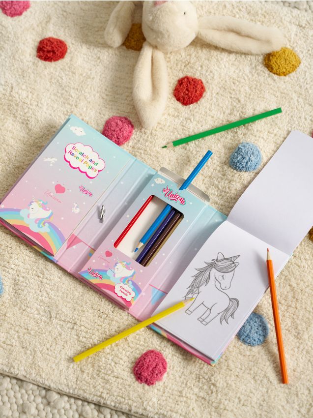 Sinsay - Set creativ pentru colorat și răzuit - roz