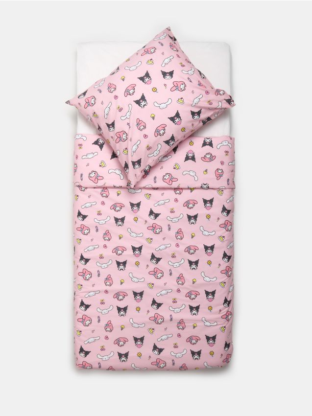 Sinsay - Lenjerie de pat din bumbac Hello Kitty and Friends - roz