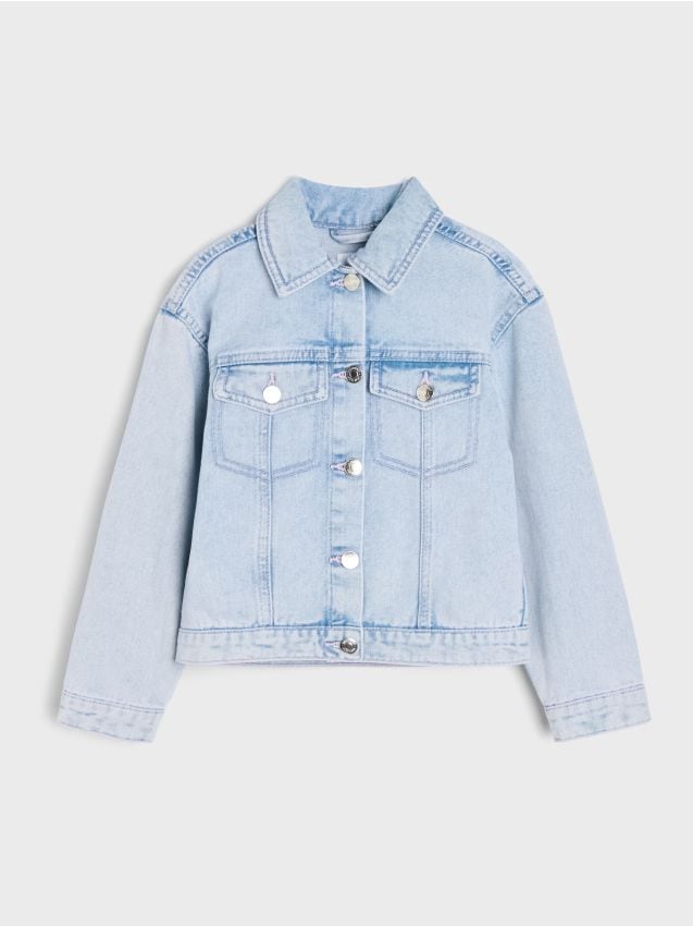 Sinsay - Jachetă din denim cu motiv de unicorni - albastru
